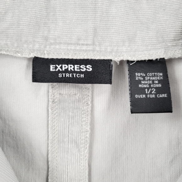 EXPRESS Button Front Corduroy Pencil Skirt Light Grey - Picture 11 of 13